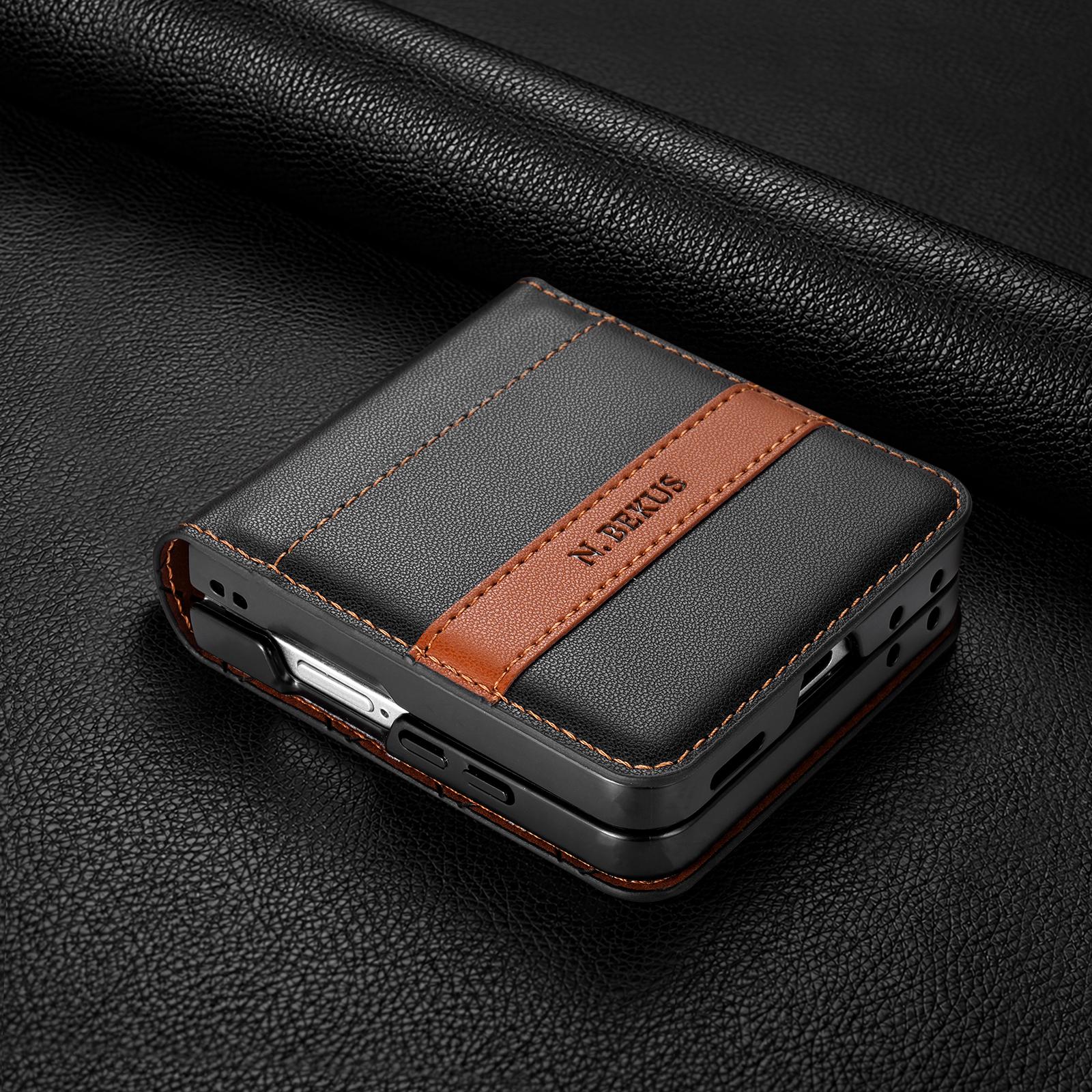Luxus Flip Leder Handyhülle für Samsung Galaxy Z Flip 8 7 FE 6 5 4 3 5G Flip7 Flip8 Brieftasche Kartenhalter Handytasche Buchhülle Galaxy Z Flip 7