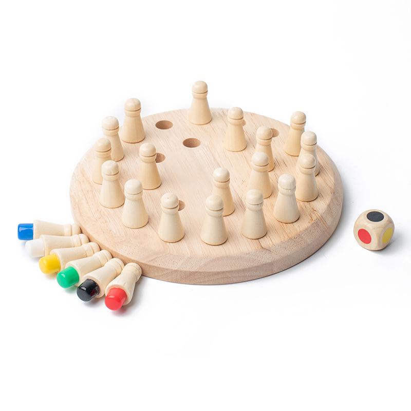 Holz Speicher Spiel Stick Schach Farbe Spiel Bord Puzzles Montessori Pädagogisches Spielzeug Kognitive Fähigkeit Lernen Spielzeug Für Kinder