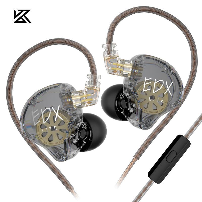 Originale KZ EDX Lite HIFI Bass-Kopfhörer Stereo-Musik-Ohrhörer In-Ear-IEM-Monitor Bühne Live-Kopfhörer Gaming-Sport-Headset Pro Gray With Mic