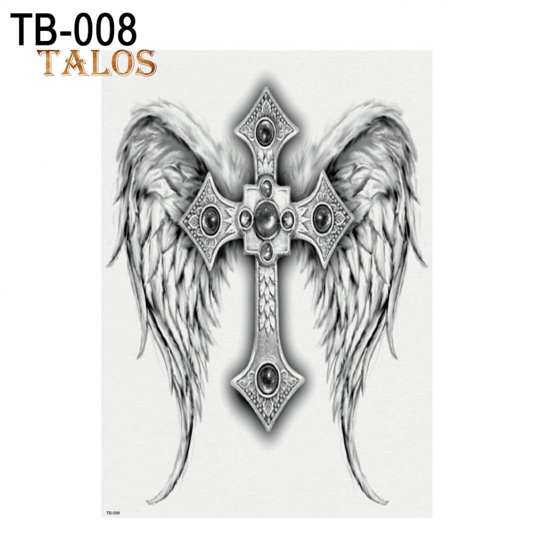 Große schwarze Männer Frauen wasserdichte Körperkunst voller Rücken temporäre Tattoo Aufkleber temporäre Tattoos one size