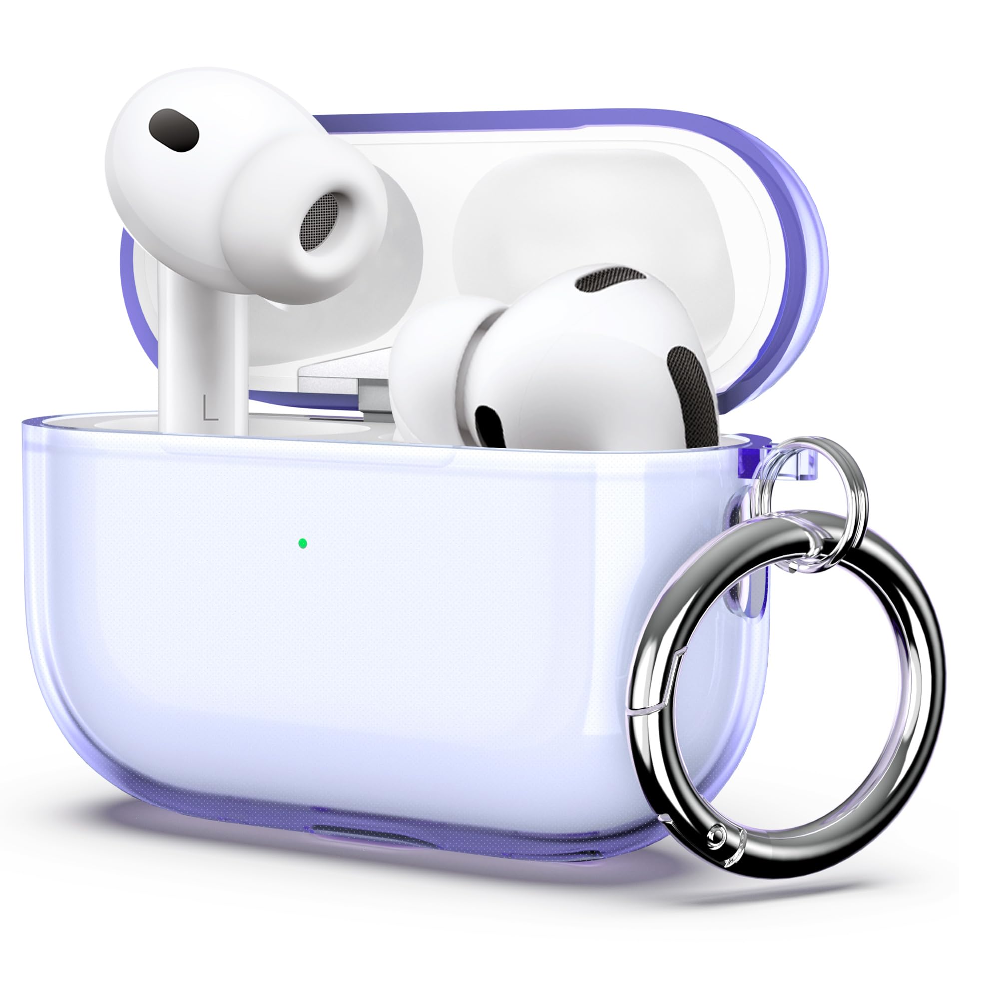 (Klares Rosa) Für AirPods Pro 3 Kopfhörerhülle Zubehör Für AirPods Pro 3. Generation Schutzhülle Abdeckung 2026 mit Schlüsselanhänger For AirPods Pro 3