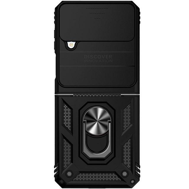 Anti-Falling Fashion Ring Halter Cover Case für Samsung Galaxy Z Flip 4 5g Flip3 Flip 3 Flip4 Zflip4 rutschfeste Schutzhüllen for Samsung Z Flip 3 schwarz