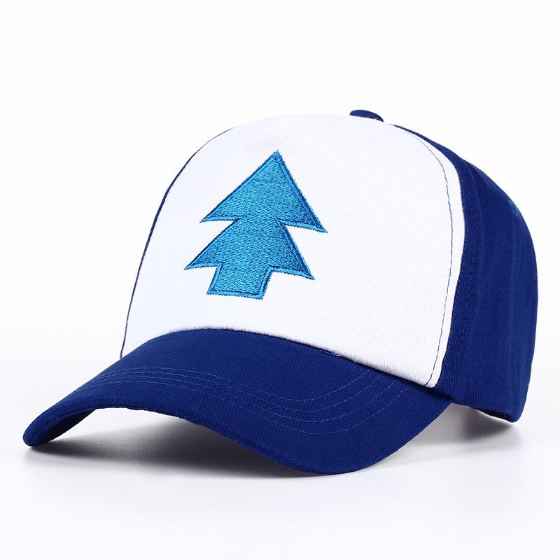 Cartoon-Tannenbaum-Hüte Gravity Falls Dipper Baseballkappen Cosplay-Accessoires Hut Leinwand Verstellbar Jungen Baumwoll-Tannenbaum-Kappe Geschenk Adjustable