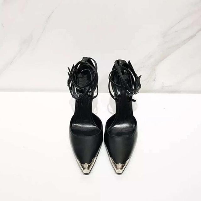 Neu Metall Spitz Pumps Frauen Stiletto High Heels Schuhe Frauen Fashion Party Hochzeit Schuhe Frauen Heels Femmes Chaussures 34