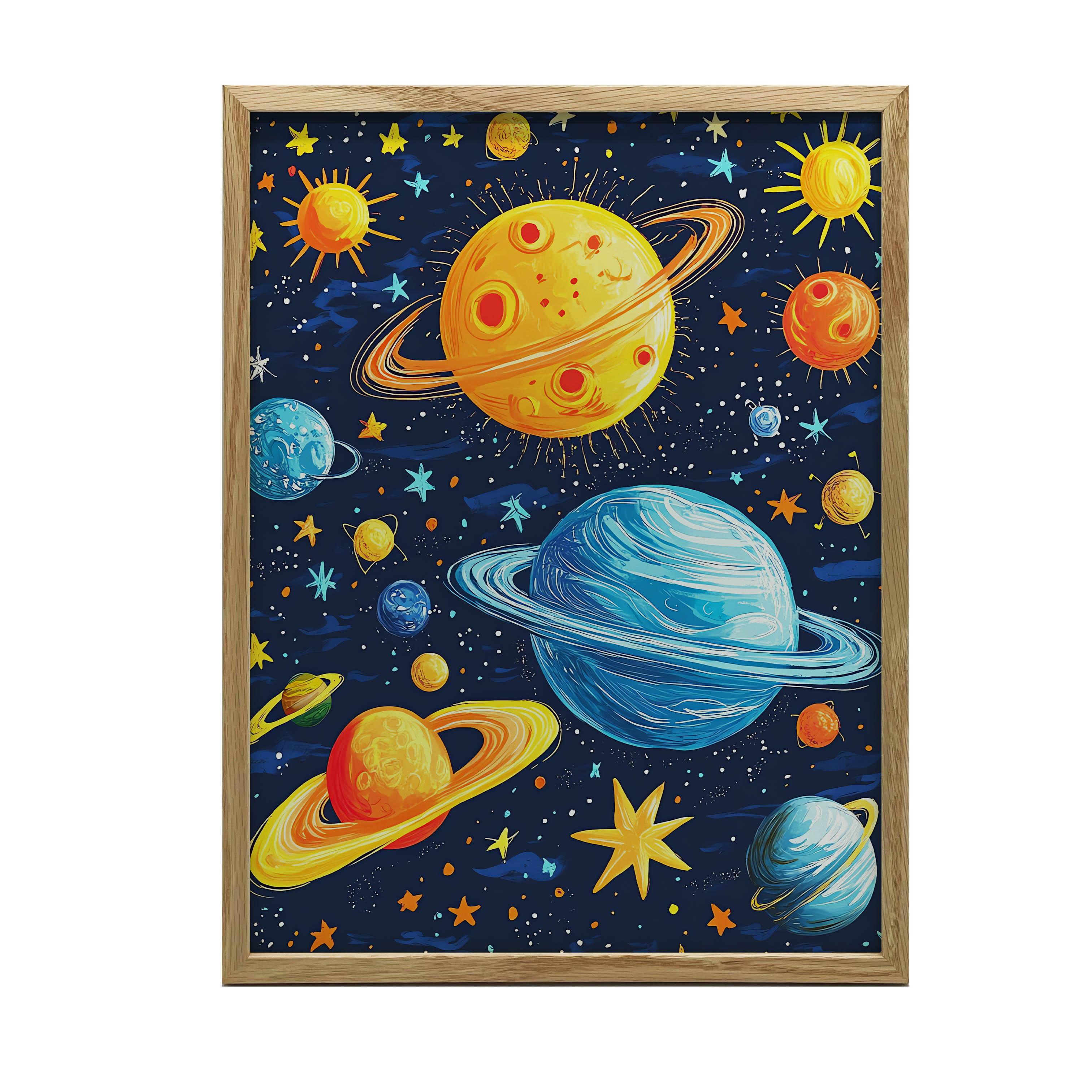 Poster Kosmische Harmonie Poster Kosmische Harmonie, 30X40 Cm, Holzrahmen Dunkelbraun, Mattpapier 230 Gsm 36