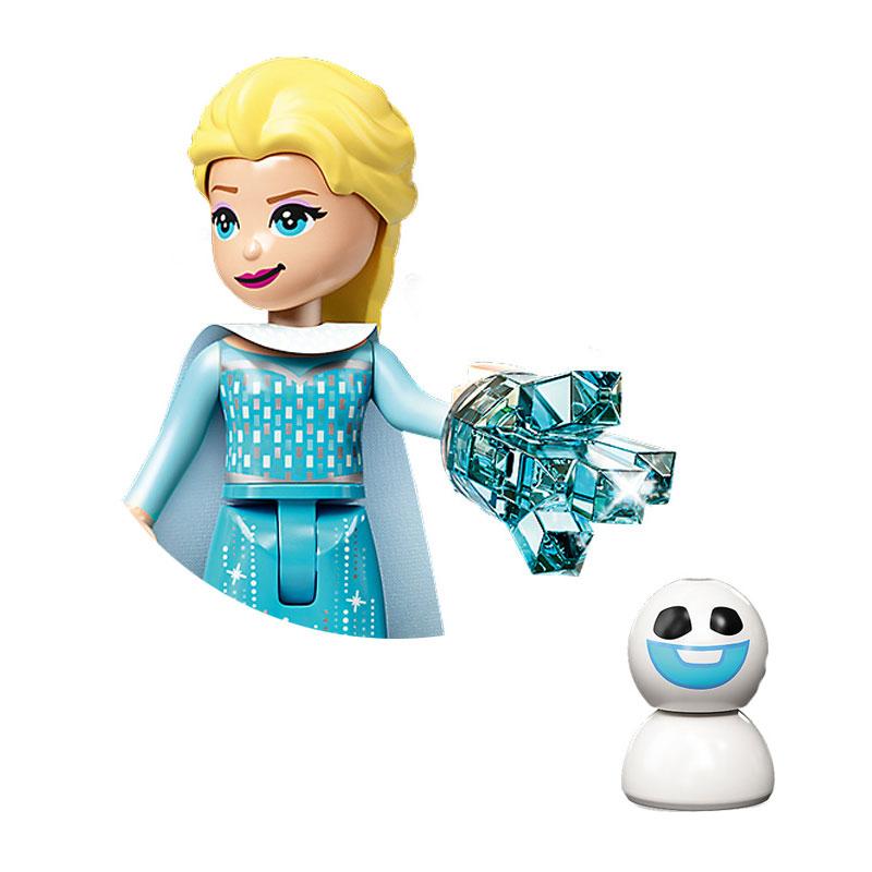 Anna Elsa Prinzessin Belle Biest Meerjungfrau Anime Ziegel Mini Actionfiguren Bausteine Zusammenbauen Spielzeug für Kinder Geschenke Dolls With Body