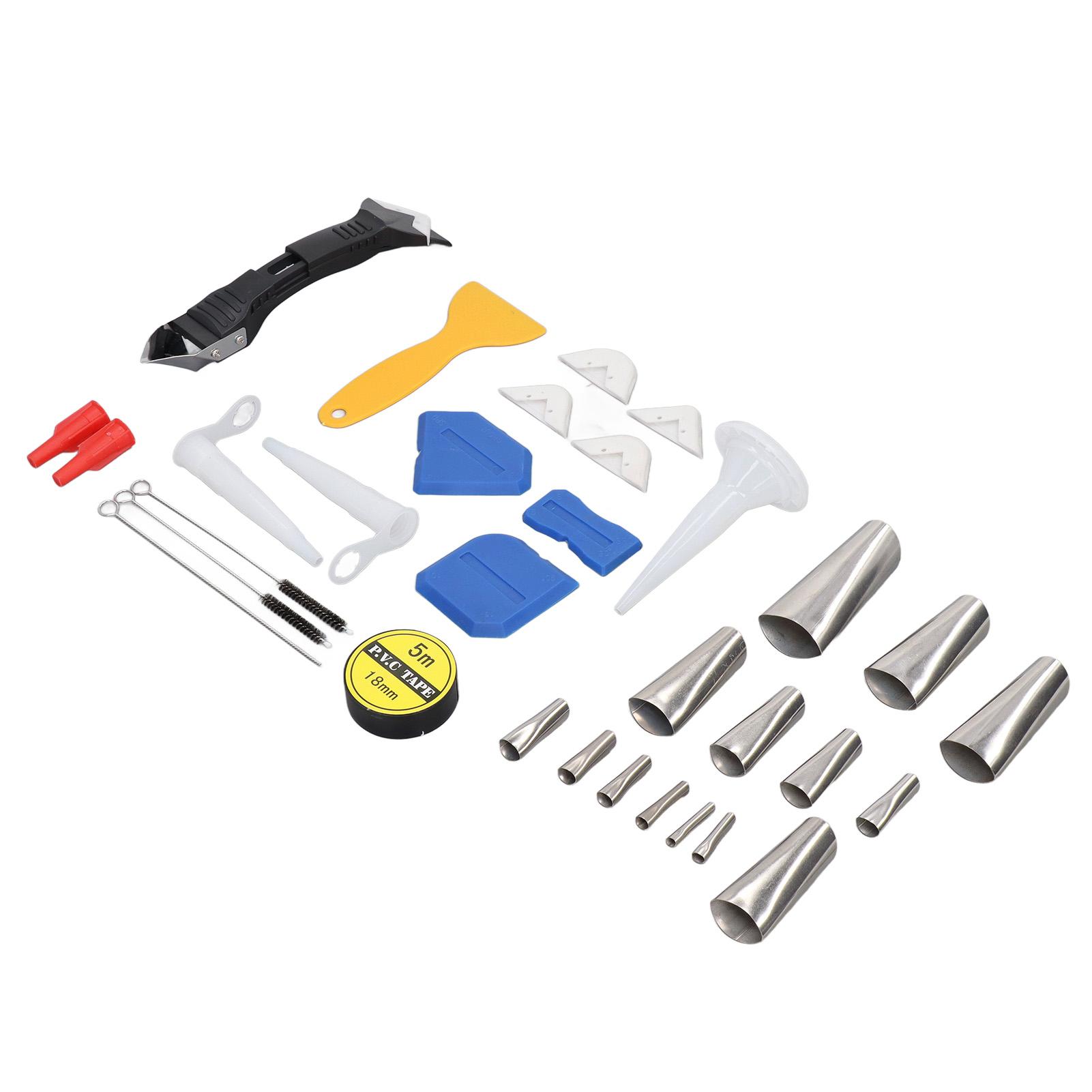 Dichtungsmasse-Finishing-Werkzeugset Edelstahl Silikon Dichtmittel Dichtungsmasse Fugenmörtel Entferner Schaber