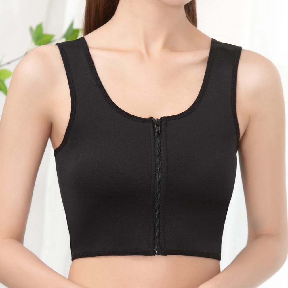 Korsett mit Reißverschluss vorne, flache Weste, Brustbinder, Lesben, Tomboy, nahtlos, Tanktop, Shaper, Bustier, Unterwäsche, Plus Size Shaper 2XL