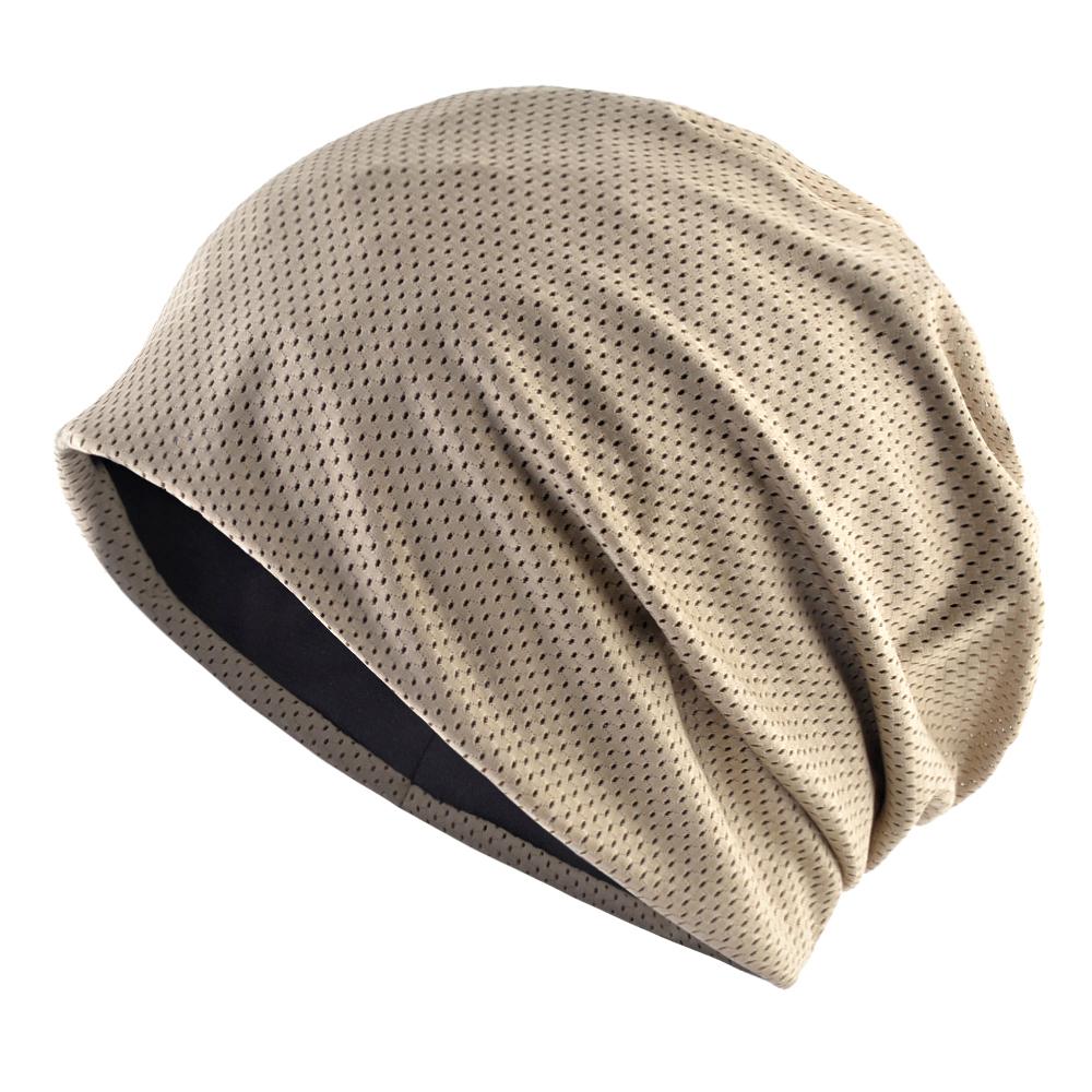 Atmungsaktive Mützen Frühling Im Freien Casual Skullies Mützen Frauen Sommer Mesh Dünne Motorhaube Gorras Einfarbig Mode Weichen Hut Männer 57-60cm