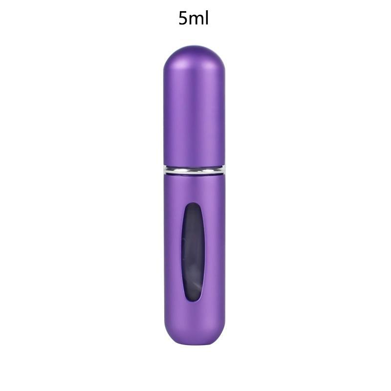 5 ml Parfüm-Sprühflasche für unterwegs, tragbar, nachfüllbar, Parfüm-Zerstäuber, leere kosmetische Parfüm-Flasche 5ml violett