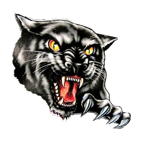 Tri Mishki W1442 3D Fierce Panther Autoaufkleber, PVC-Aufkleber, Motorradaufkleber auf Auto, LKW, Stoßstange, SUV, Wand, wasserdicht 30cm -XL