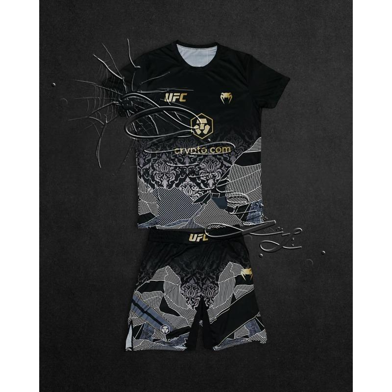 Boxen Ringen Enthusiasten Set Neues UFC MMA Herren Authentisches Kampf Nacht Training 3D Gedrucktes Shorts Set 4XL
