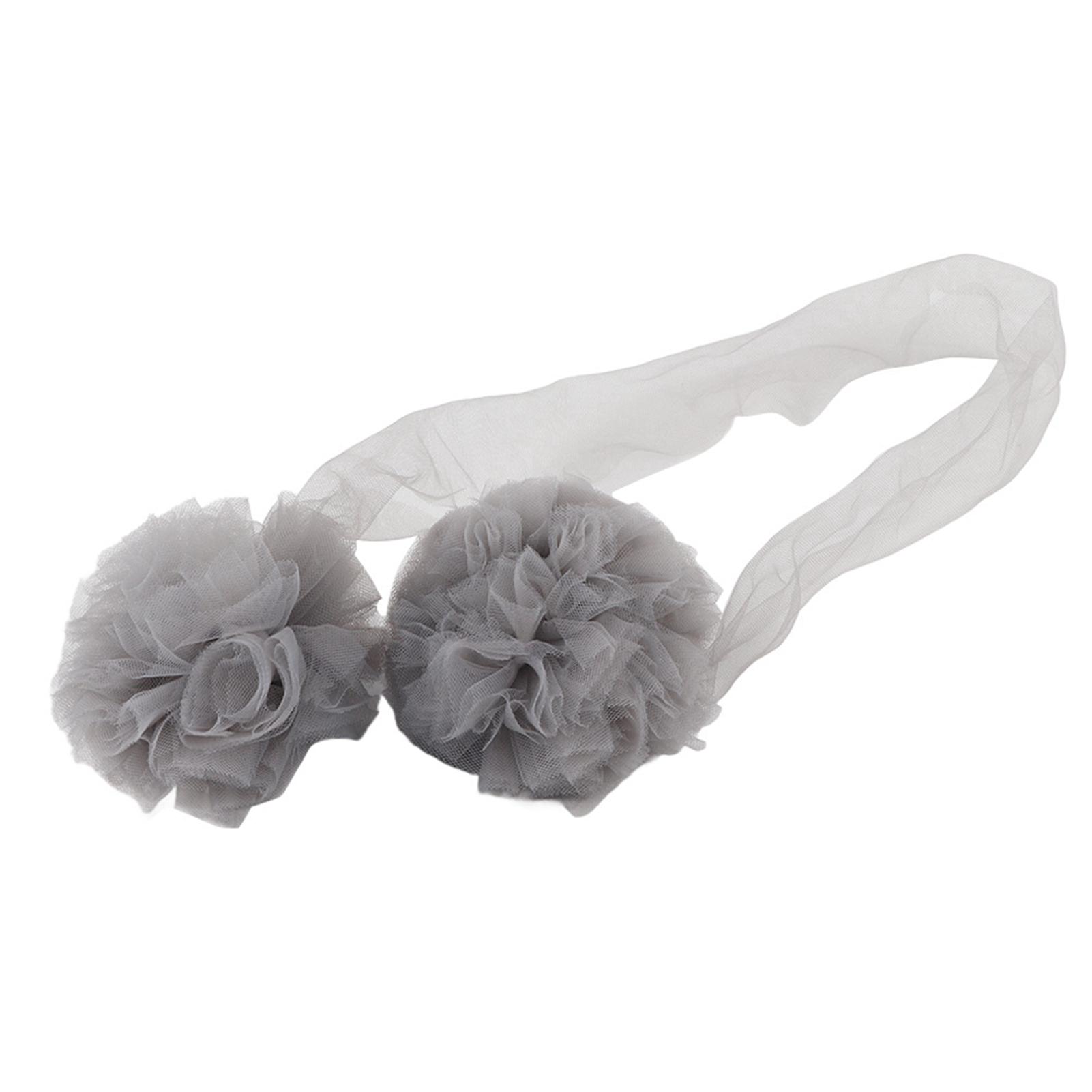 Babybett Moskitonetz Hängende Blumenkugel Krippenzubehör Wandanhänger Dekor(grau)