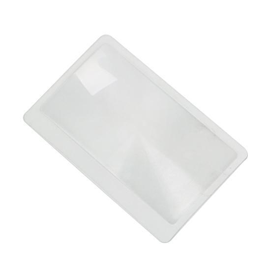 3X PVC Fresnel-Linse Lupe Taschenformat Kreditkartengröße PVC-Rahmen Leichtgewicht Hohe Sicherheit Quadratische Linsenform Lupe A