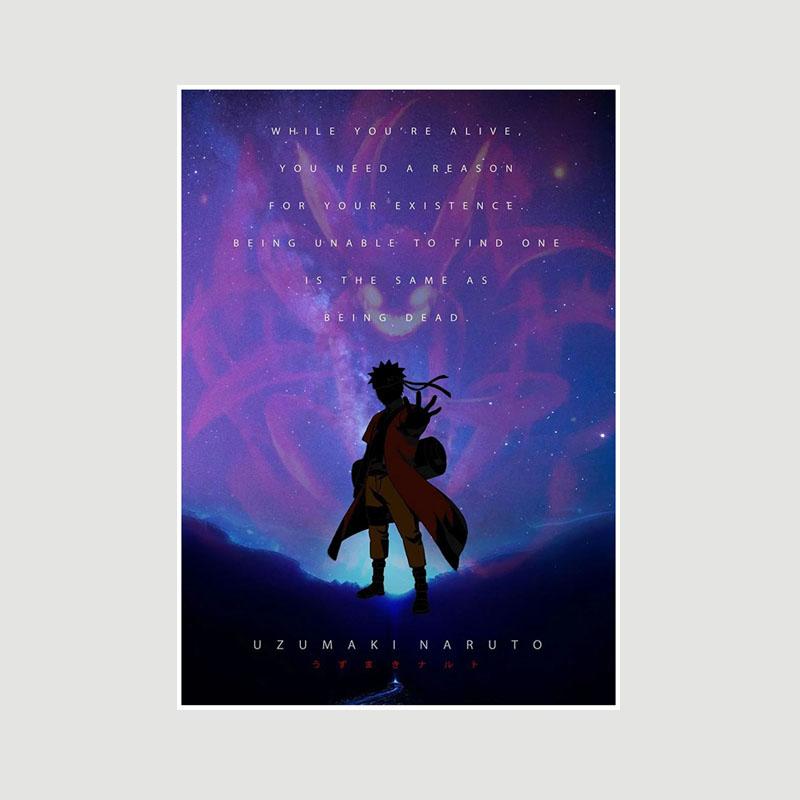 Klassisches Anime Naruto-Poster, weißes Papier, Cartoon-Rollen, Poster und Drucke, Heimdekoration, Wandbild, Raumdekoration, Kunst, Malerei, Fans-Sammlung 30x21cm