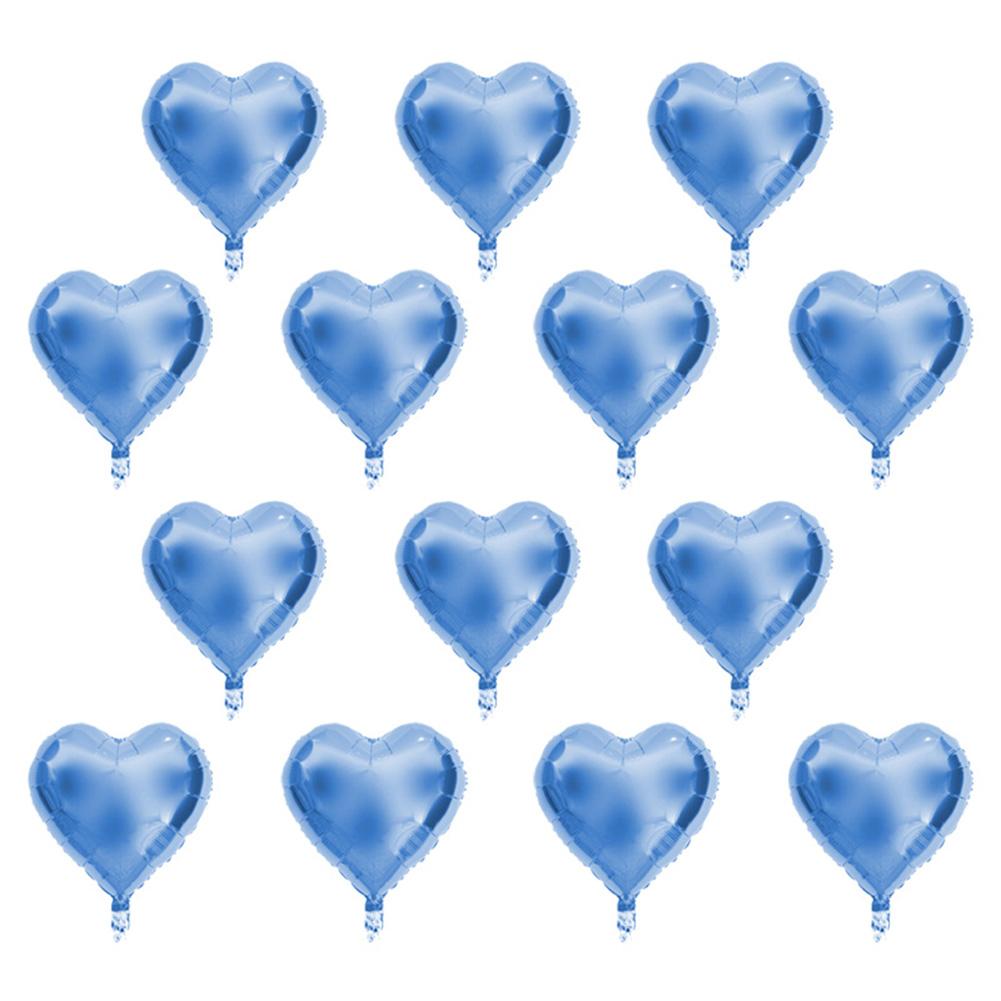 10 Stück 10  Herz Aluminiumfolienballons Party Hochzeit Geburtstag Deko (blau) blau