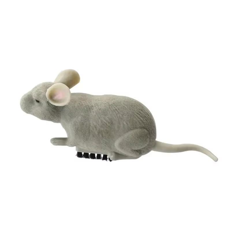1PC Elektrische Maus Spielzeug Katze Spielen Automatische Flucht Roboter Vibration Krabbeln Batterie Betrieben Plüsch Maus Haustier Interaktion Spielzeug grau