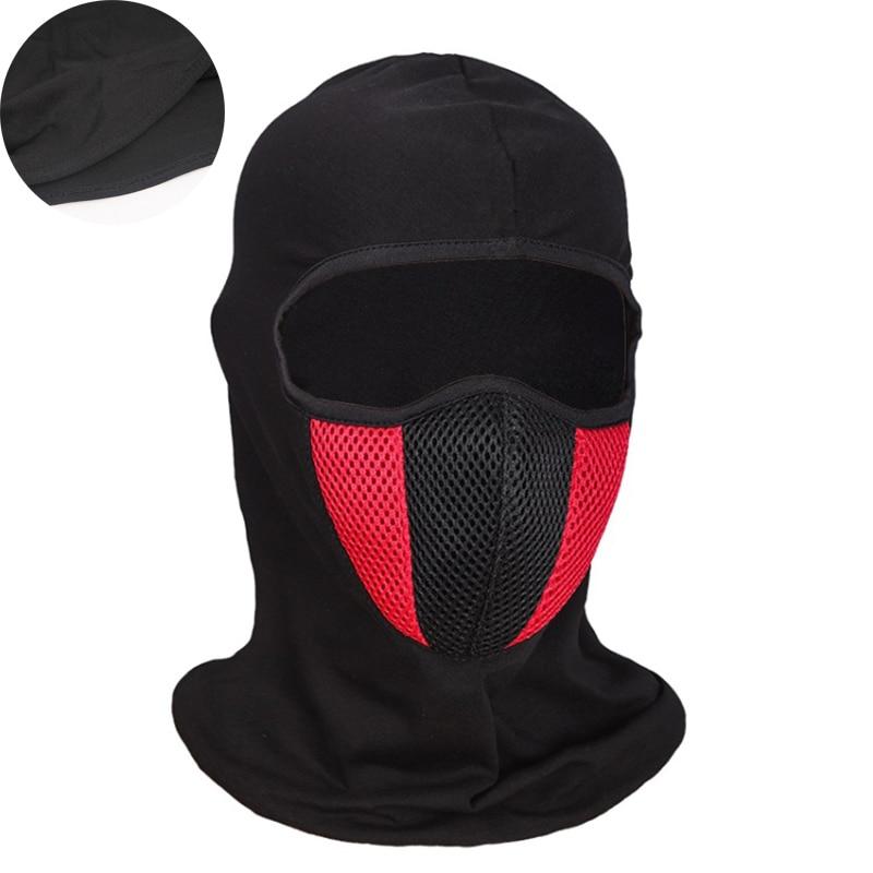 Atmungsaktive Sturmhaube, Motorrad-Vollgesichtsmaske, Motorrad, Radfahren, Fahrradmaske, Motocross-Helm, Kapuze, Moto, Reiten, Hals-Gesichtsmaske rot