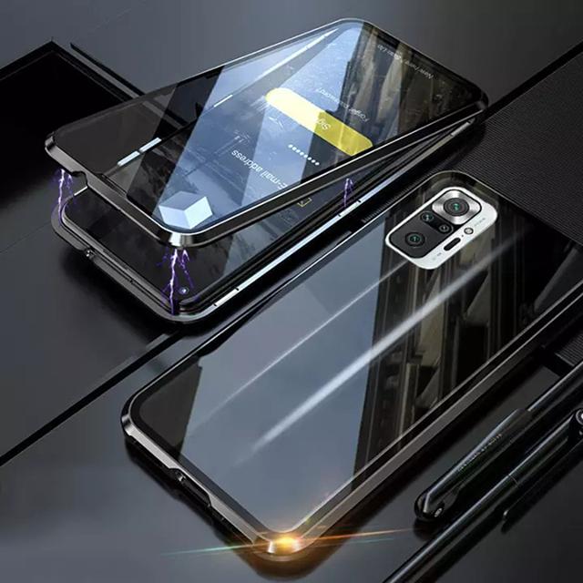 360 doppelseitige Glas Magnetische Fall Für Huawei P60 P50 P40 P30 P20 Lite Pro Metall Magnet Fall Für Honor 60 50 SE 30 20 Pro Telefon Abdeckung For Huawei P30 Lite schwarz