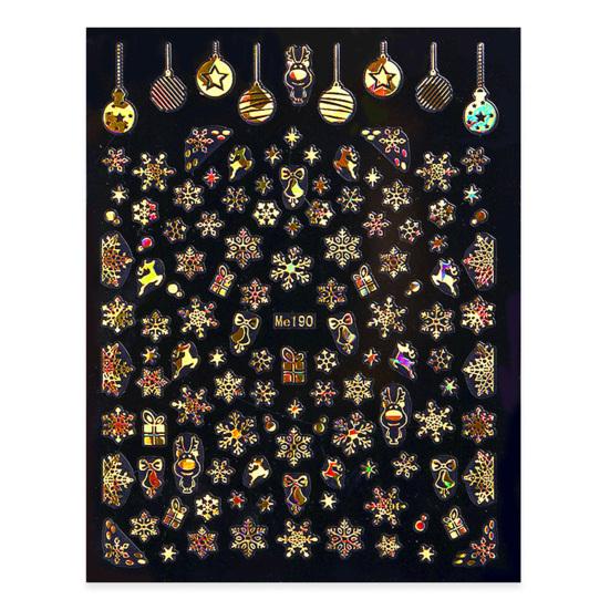 Weihnachts-Nagelaufkleber, ultradünn, mehrere Stile, dekorativ B