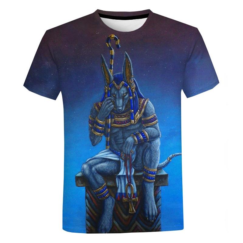 Altes schwarzes ägyptisches Kunst-3D-gedrucktes T-Shirt für Männer und Frauen, modisch, lässig, kurzärmelig, altes Ägypten, klassisches Streetwear-T-Shirt XL