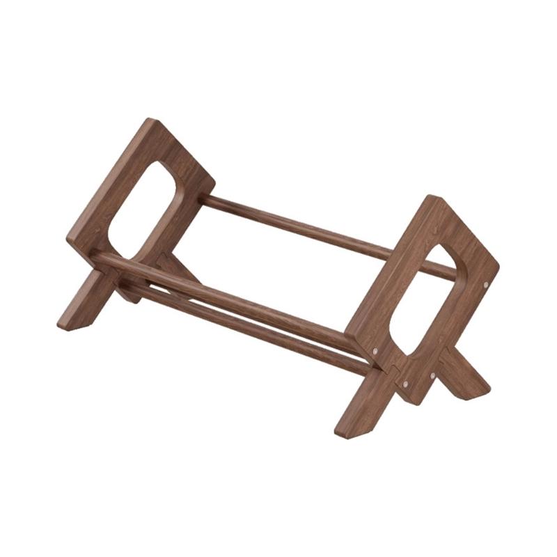Neigendes Bücherregal aus Holz Desktop-Bücherregal Tragbares Buchaufbewahrungsregal Kreatives kleines Bücherregal für Bücher Zeitschriften Medium size brown