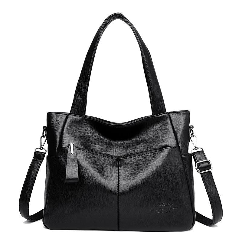 Neue Damentaschen für Damentaschen Vielseitige Tragetaschen Handtaschen mit großer Kapazität Schultertaschen Umhängetaschen black