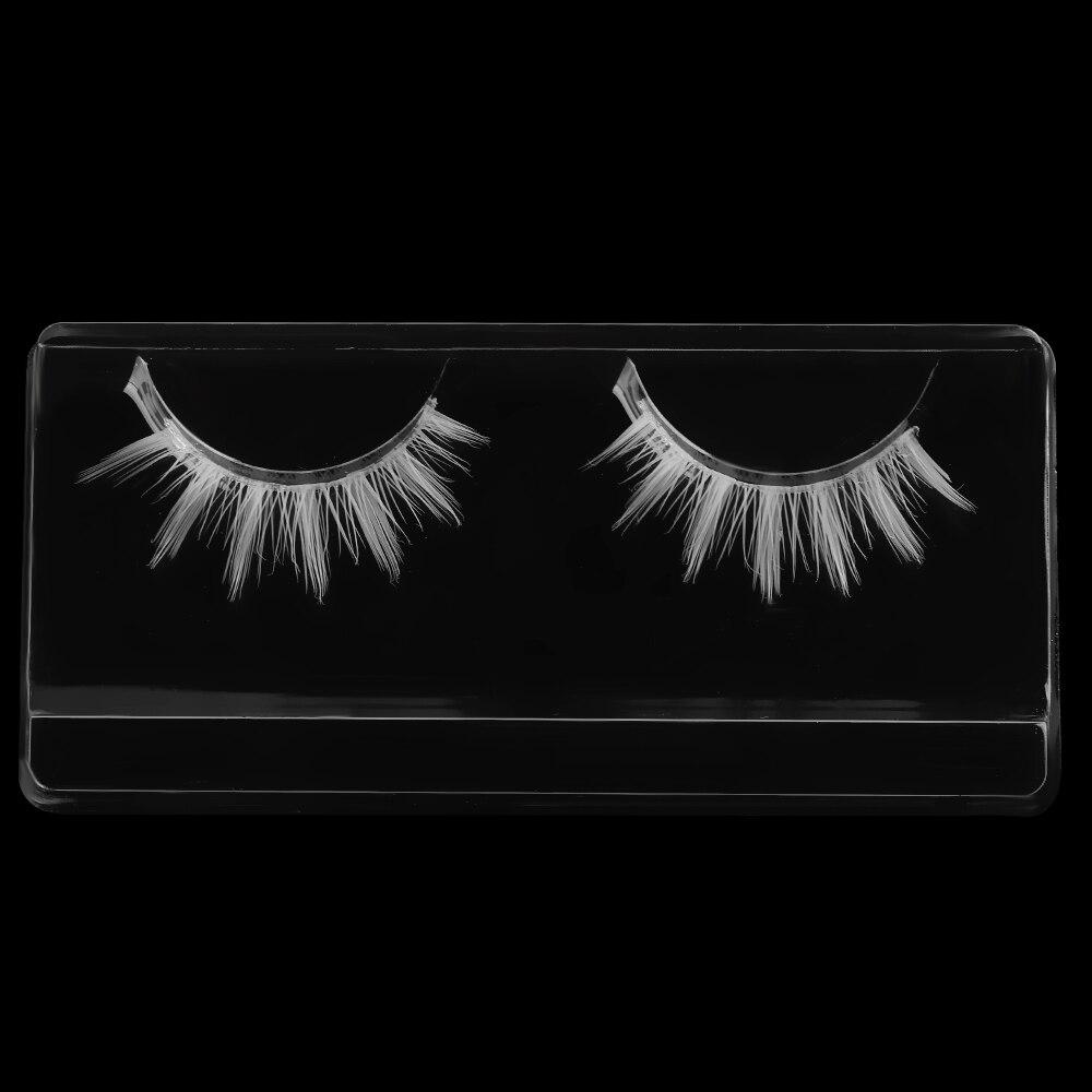 1 paar Heiße Mode Weiße Wimpern Cosplay Make-Up Natürliche Lange Wimpern Verlängerung Kreuz Streifen Falsche Wimpern Schönheit Make-Up-Tools weiß
