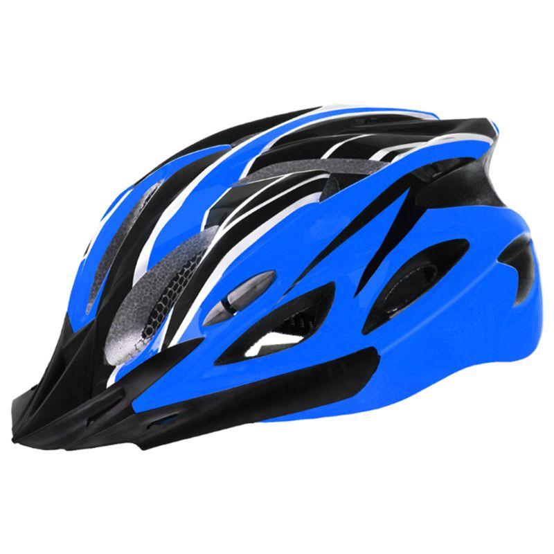 Fahrradhelm Bequeme Polsterung Geringes Gewicht Fahrradhelm Hohlräume Atmungsaktiv Fahrradhelm für Outdoor-Sportarten blau/schwarz
