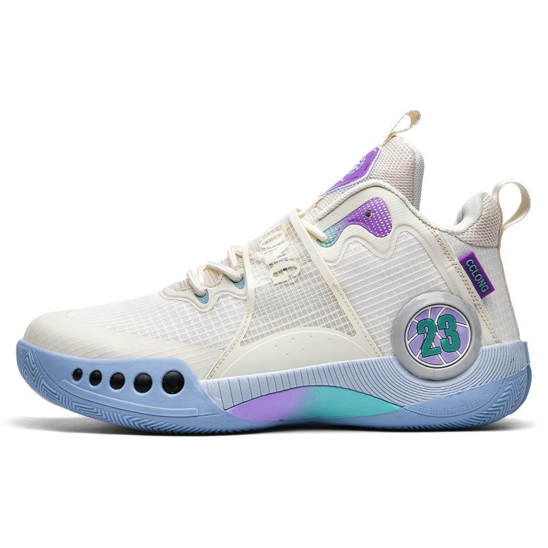 Turnschuhe plus Größe Basketball Schuhe Neue Mid-Calf Sport Männer und Frauen Kampf Basketball Schuhe 45 white