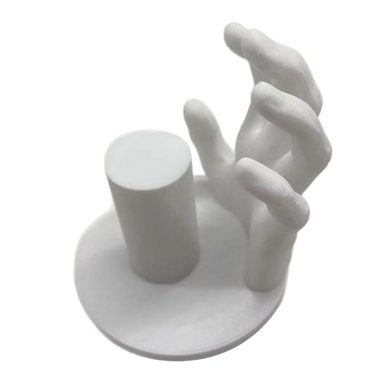 Handförmiger Toilettenpapierhalter, dekorative Skulptur für Badezimmer, Wandmontage, für Badezimmer und Küche, Taschentuchständer weiß
