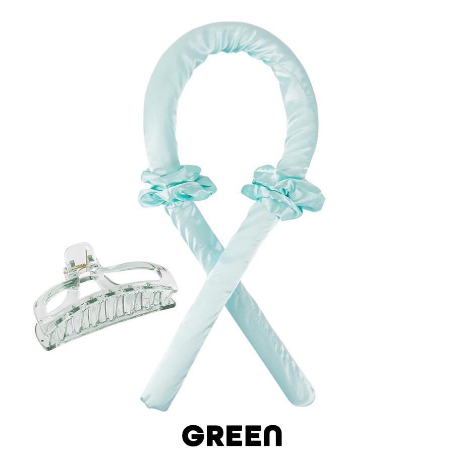 Frauen Heatless Lockenstab Stirnband Lockenwickler Band mit Haarspangen und Scrunchie Locken Band Lockenwickler für langes Haar