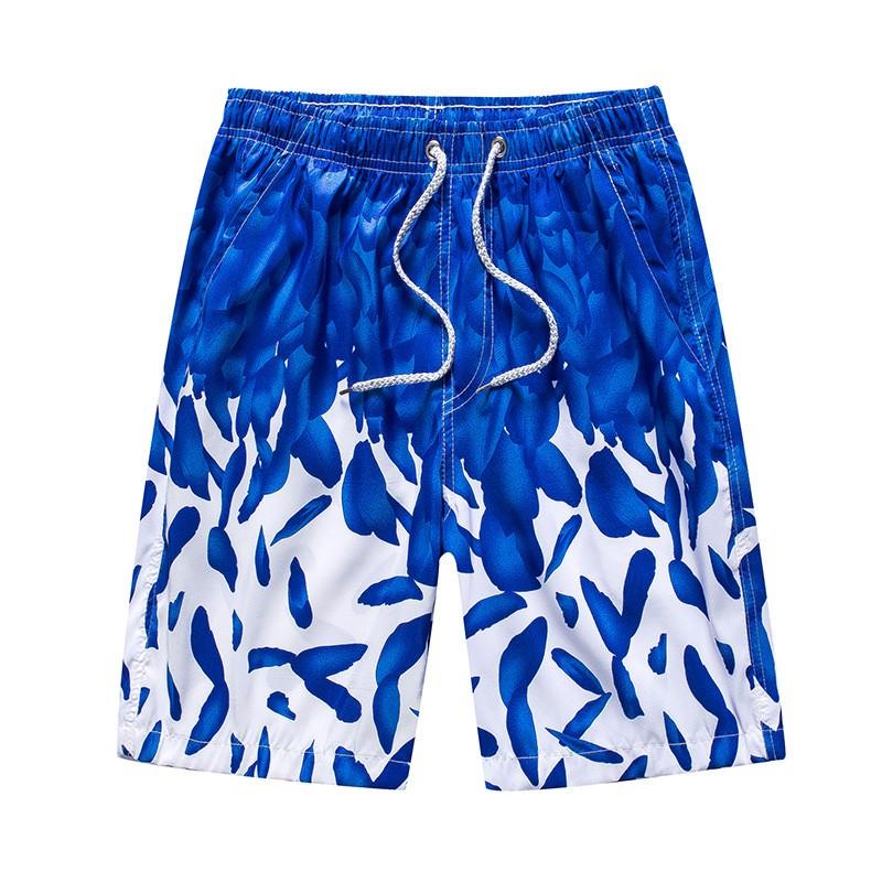 Herren Casual Color Outdoor Pocket Beach Arbeitshose Strandshorts Hose XL blau