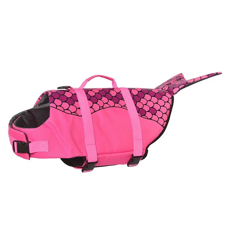 Haustier Hund Schwimmweste Kostüm Sommer Meerjungfrauenkleidung Für Hunde Weste Wassersport Surfen Schwimmweste Hundeschwimmweste (Pink,XS(old)) rosa