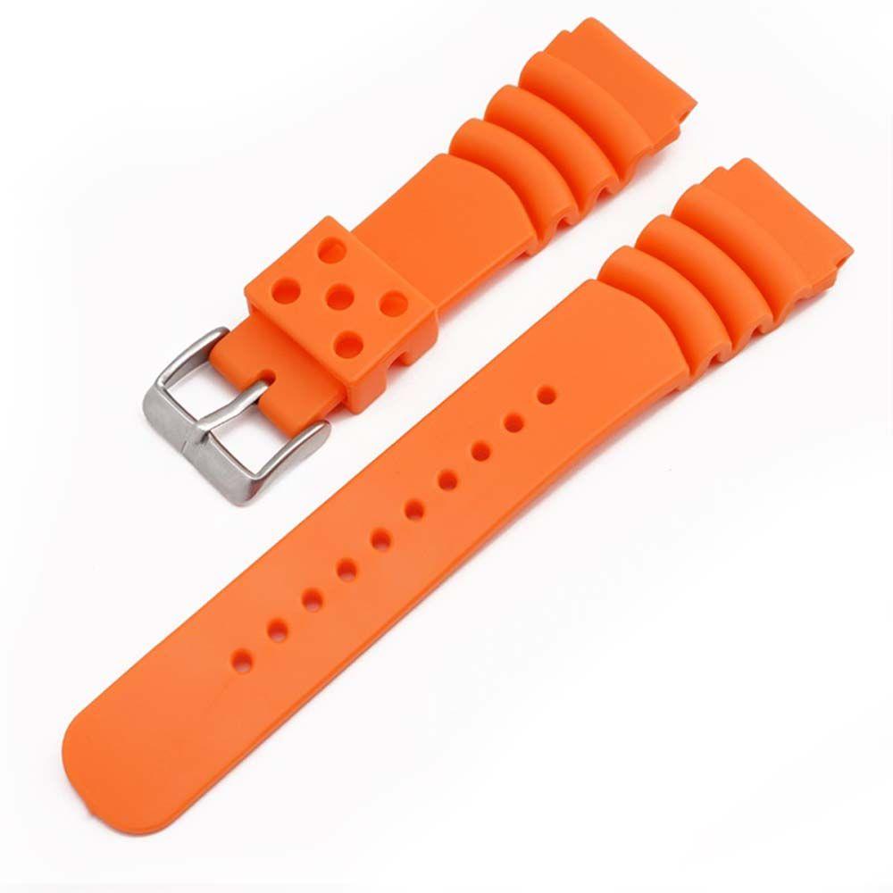 Wasserdicht 20mm 22mm Für Seiko Casio Uhr Weiche Armband Armband Sport Armband Silikon Band 20mm orange