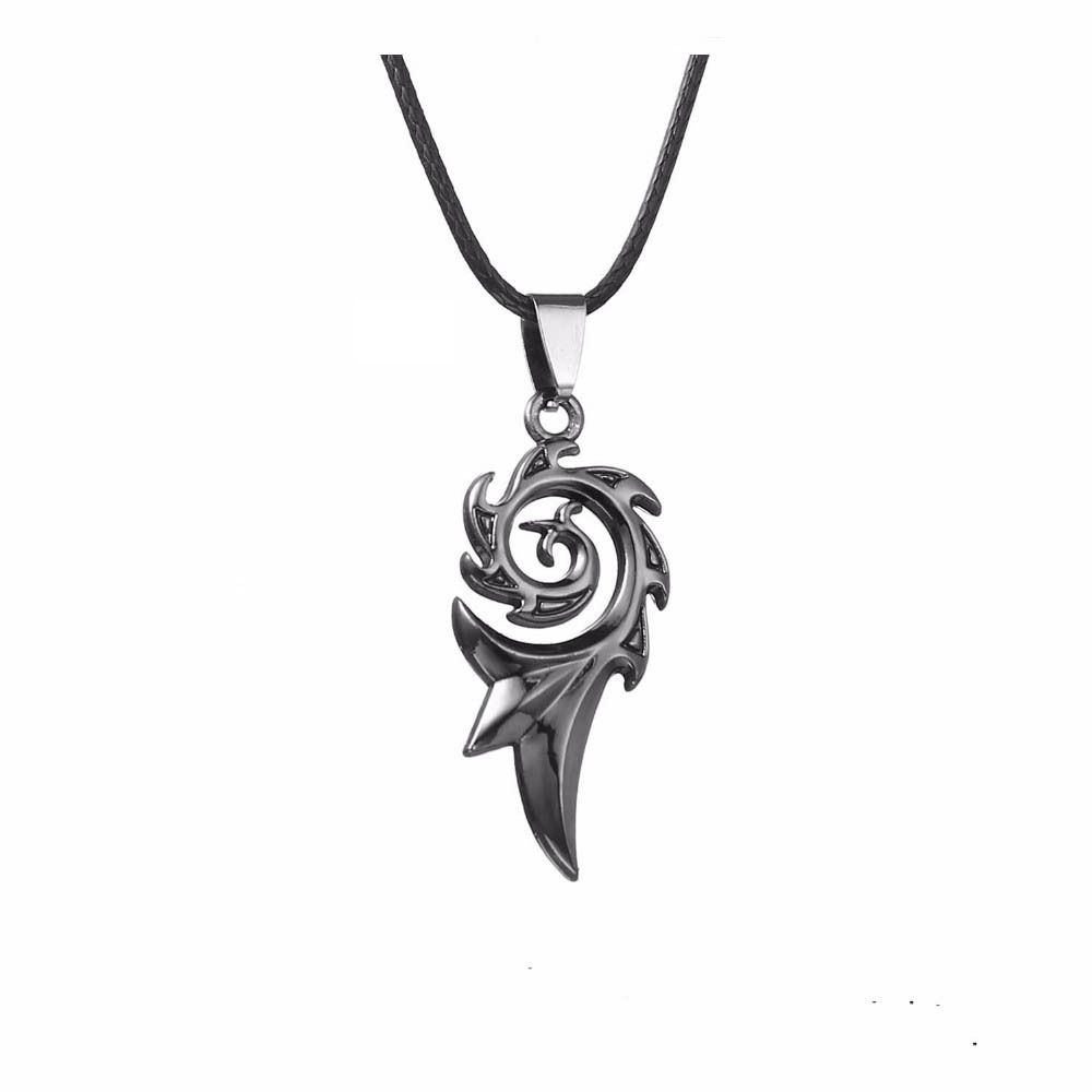 Neuer Herrenschmuck Punk Rock Retro Titanstahl Hip Hop Drachenflamme Halskettenanhänger Choker schwarz