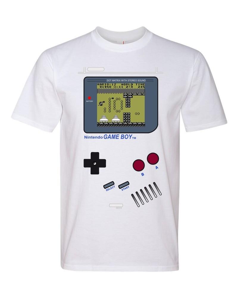 Retro Vintage Nintendo GameBoy Gaming System Maschine NES Grafik T-Shirt Unisex T-Shirt M white