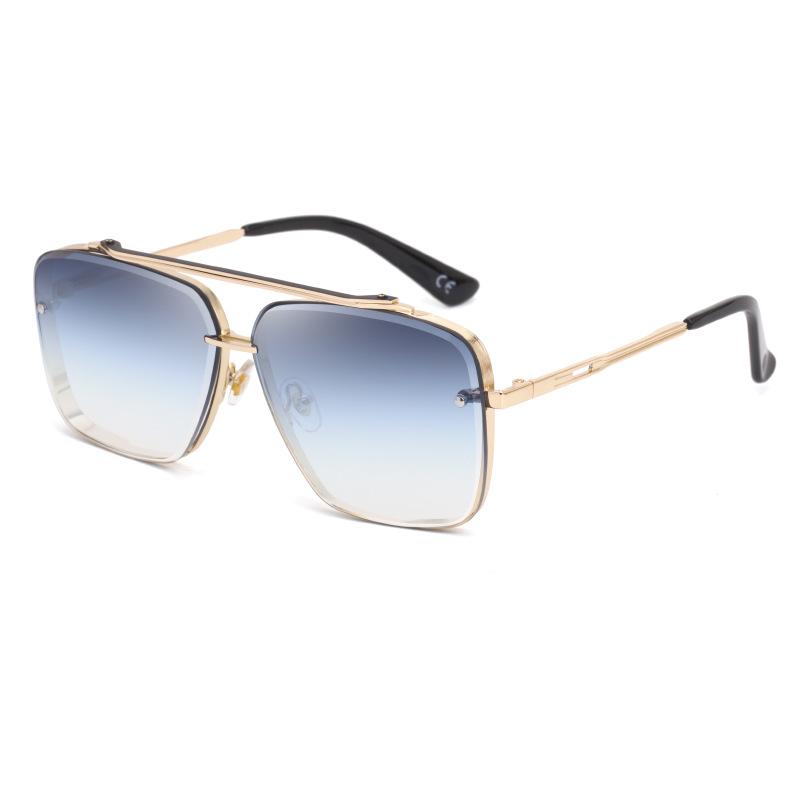 2024 Mode Quadratische Sonnenbrillen Herren Damen Luxus Design Flight Seven Rock Mach Six Gradient Pilot Sonnenbrillen Oculos De Sol white