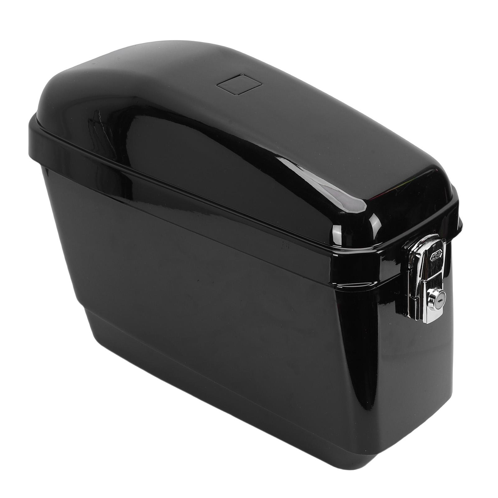 Motorrad Hartschalen-Satteltaschen 45L mit Schloss Einsatz Montagekit Stabiler ABS-Kunststoff Motorrad Seiten-Aufbewahrungsbox Glänzend Schwarz