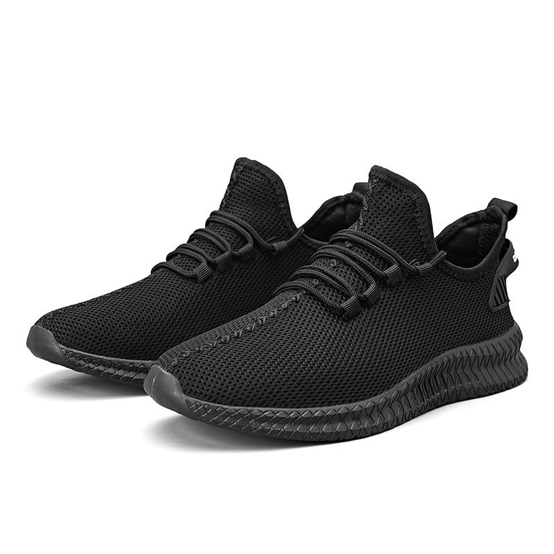 TUINANLE Herren Sneakers Mesh Freizeitschuhe Leichte vulkanisierte Schuhe Walking Sneakers 39-48 44 schwarz