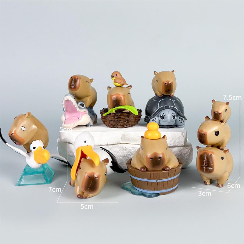 Heiße Capybara Figur Tiere Simulation Capibara Kawaii Anime Tiere Figuren Puppe Kinder Geburtstag Weihnachten Schönes Geschenk