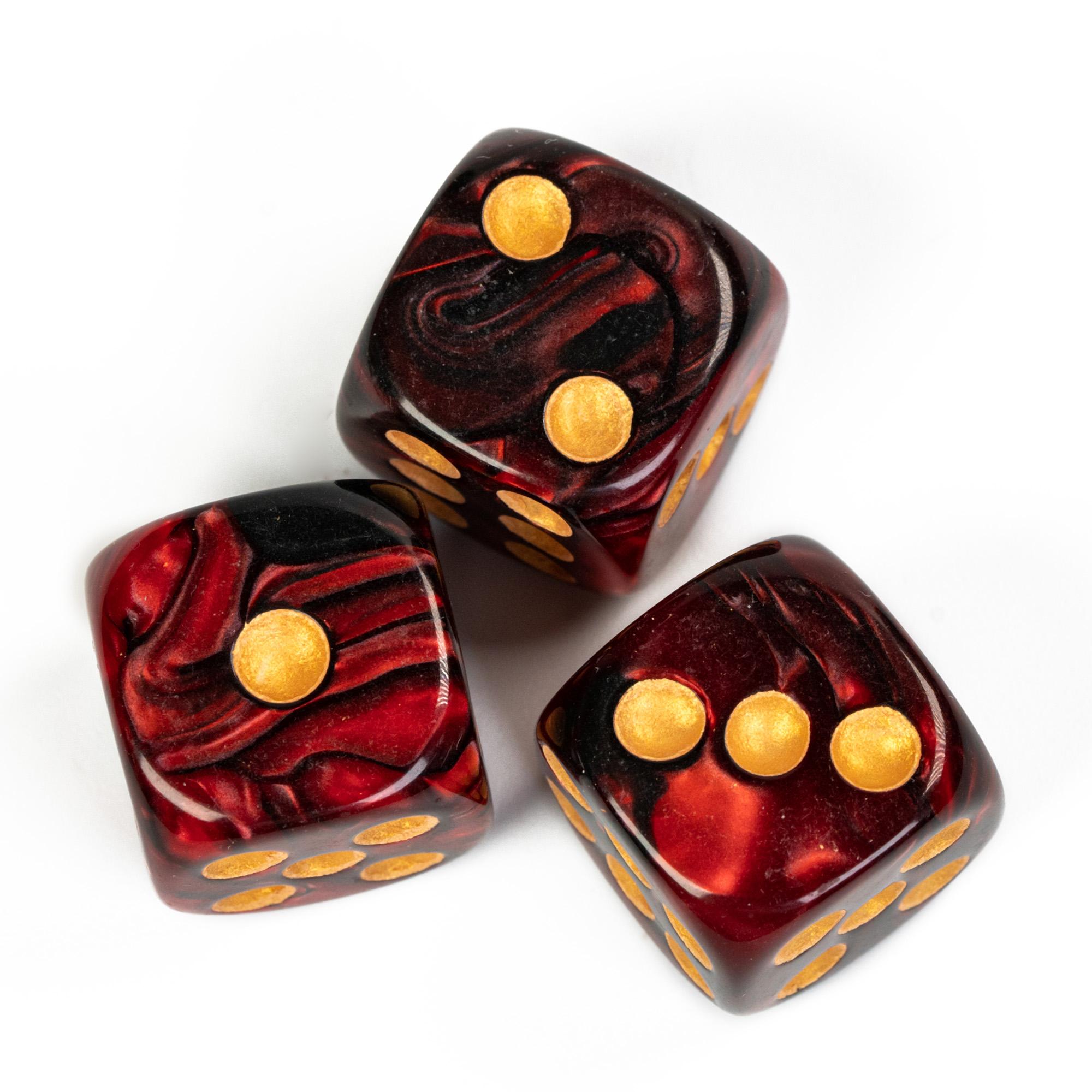 Poludie 10 Stück D6 Sechsseitige Würfel 16 mm Lustige Spiele Würfel für RPG Club Glücksspiel Desktop Party Bar Brettspiel Tischzubehör 10pcs Black Red