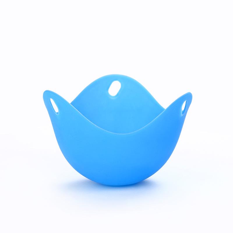 1/4 stücke Silikon Eierkocher Form Tasse Eierkocher Form Tasse für Mikrowelle Luftfritteuse Herd Eier Kochen blau