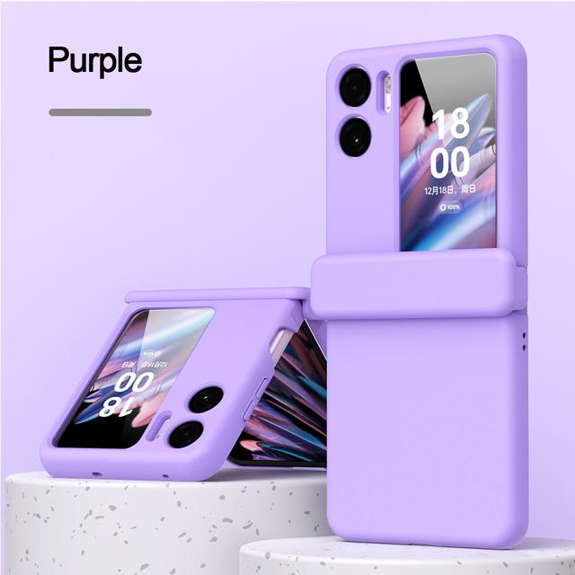 Hüllen für Oppo Find N2 Flip Hinge Case Scharnier Vollschutz Ultradünne harte PC-Telefonabdeckung für Oppo Find N2 Flip 5g Capa ForOPPO Find N2 Flip violett