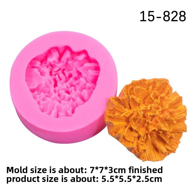 3D-Rosenblütenform, Kuchen-Fondant, Silikonform, Blumenkerzenform, Cupcake-Gelee, Süßigkeiten, Schokolade, Dekoration, Backwerkzeug 15-828 rosa