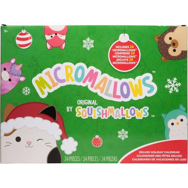 Animal Mallows Adventskalender 2025, 24-Tage PVC Micromallows Spielzeug Weihnachts-Countdown-Kalender, Tierfiguren Spielzeug für Kinder grün