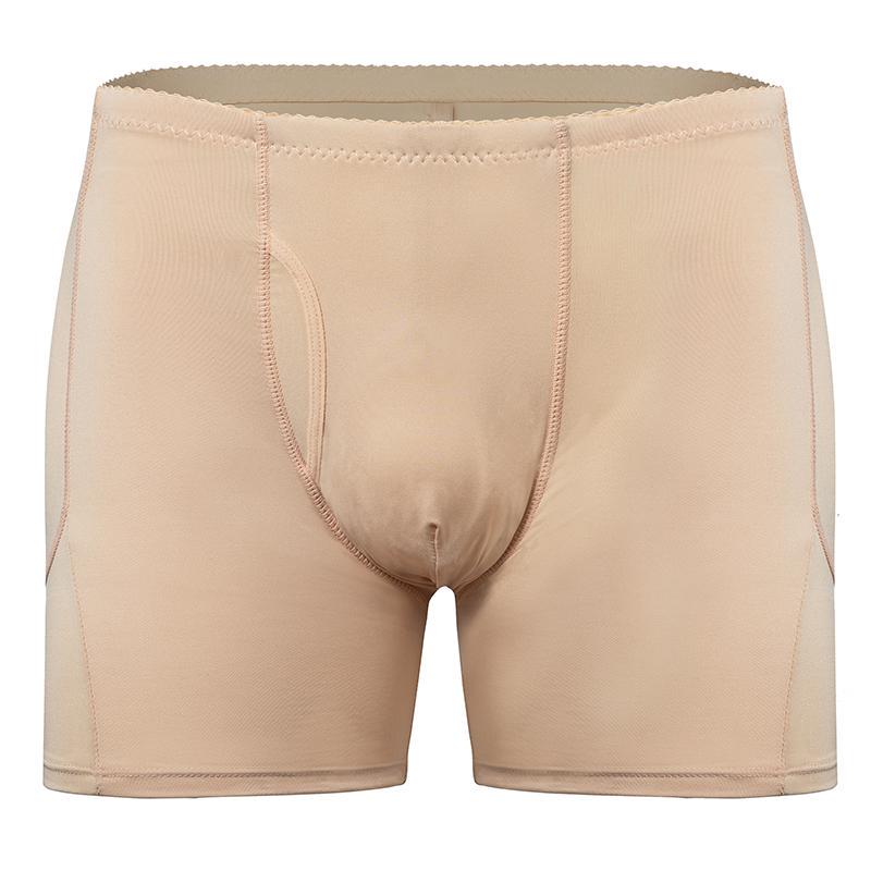 Herren Ass Gepolsterte Boxershorts Hip Enhancer Höschen Booty Lifter Butt Shaper Fake Ass Pads Unterwäsche Push Up Shorts Nahtlose Unterhosen Bum Buster S nude