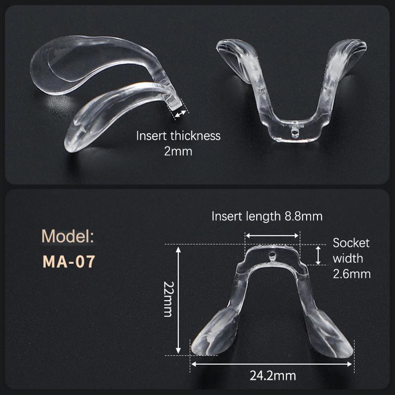 Sattelbrille Nasenpad Einteiliger Ose Clip Nasensteg Brillen Anti-Rutsch-Halter Brillenzubehör