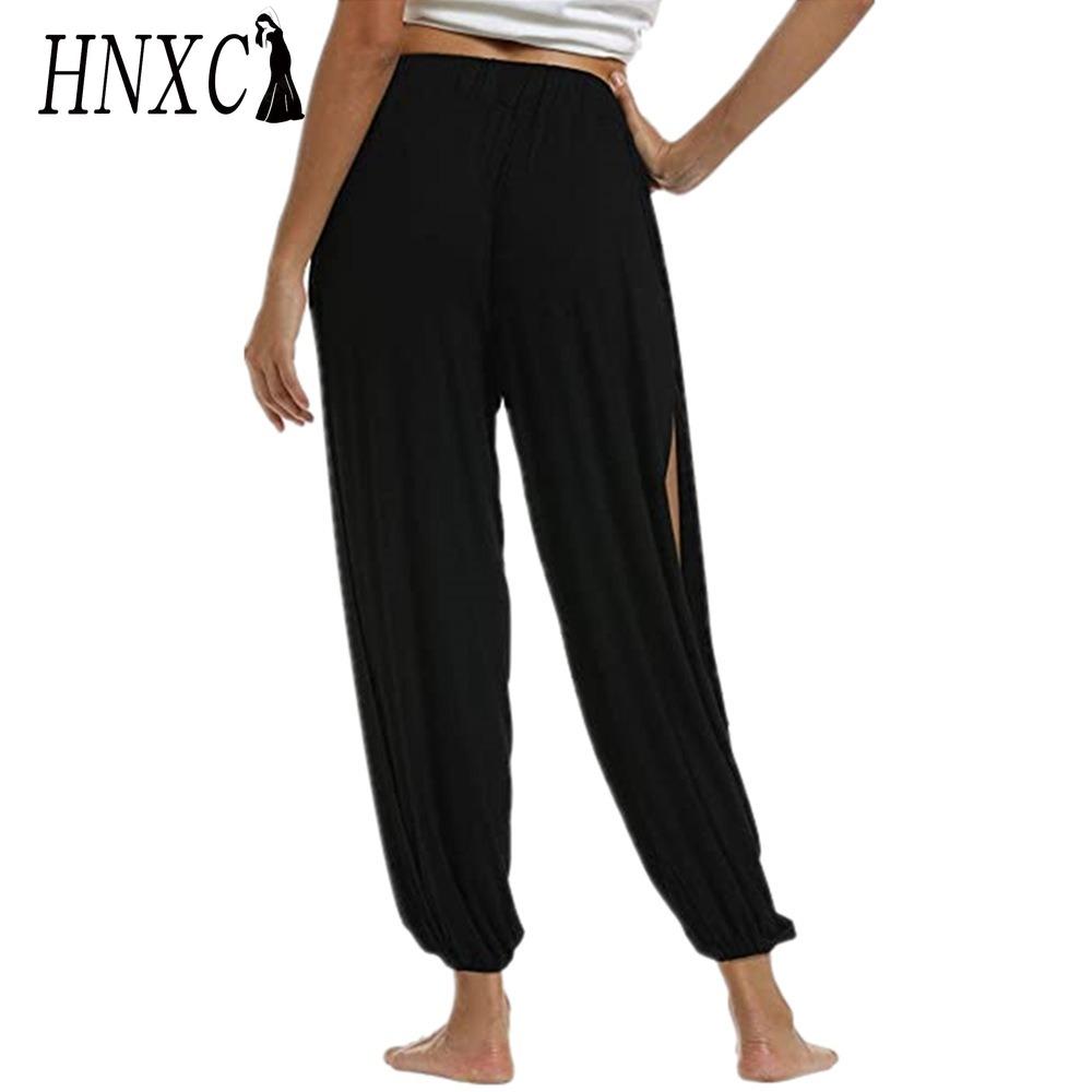 HNXC Damenmode Lässige Einfarbige Print Hosen & Caprihosen XXXL schwarz