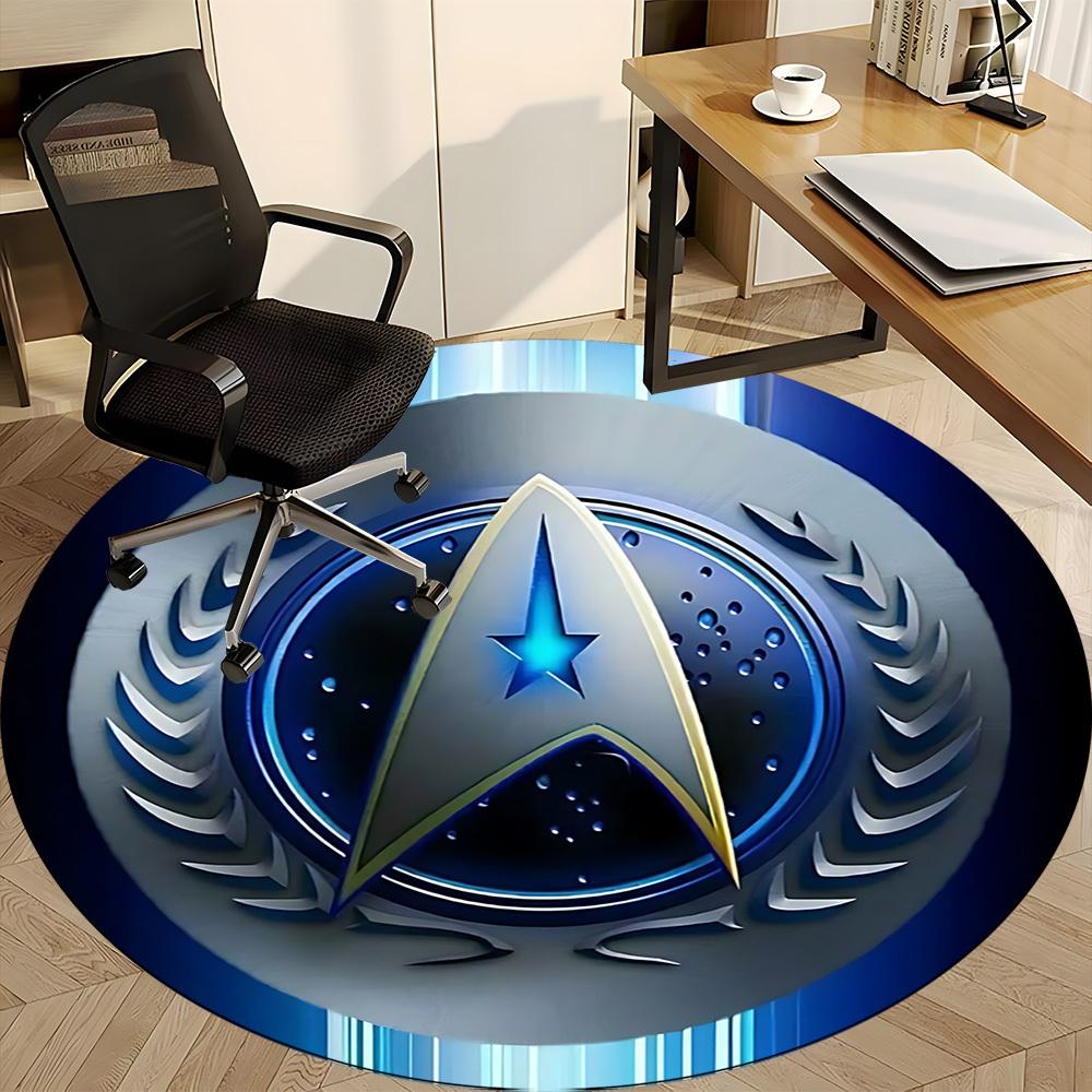 1 Stück Star Trek Büro Runder Teppich, Indoor-Matte Geeignet Für Büro, Schlafzimmer Wohnzimmer Heimdekoration, Zimmerdeko, Offic a0928134 150cm by 150cm